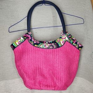 Vera Bradley Pink "Straw" Handbag